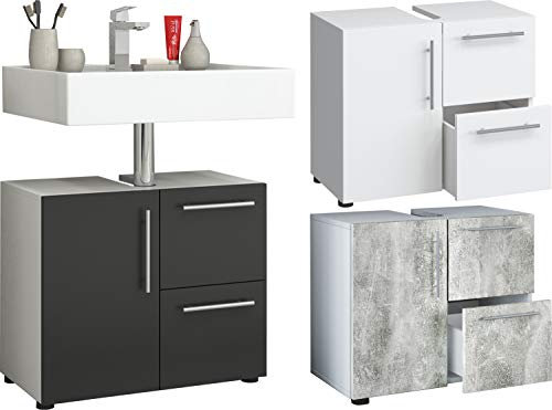 VCM Wotino Unterschrank, Holzstruktur, Weiß, Einheitsgröße