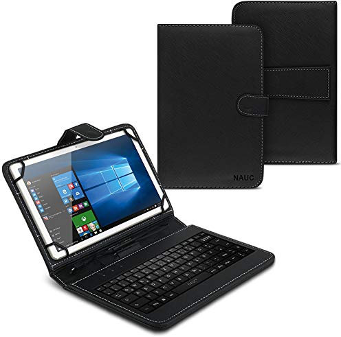 UC-Express Hülle Tasche Keyboard Case für Wortmann Terra Pad 1005 Tastatur QWERTZ Standfunktion USB