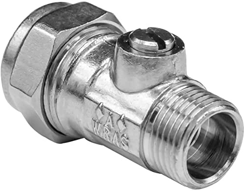 Flat FACE REDUCING BOLOFIX 15MM X 3/8 (12MM) Male Iron Isolation Valve (X 5 VALVES)