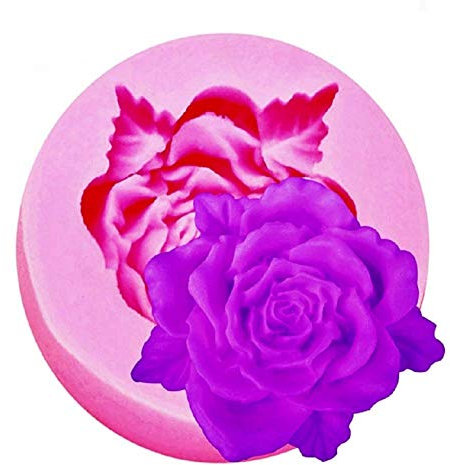 Stampo in silicone a forma di rosa con foglie decorazioni floreali sapone resina gesso calchi romantici artigianato bomboniere fai da te