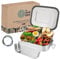 Edelstahl Brotdose & Lunchbox, auslaufsichere umweltfreundliche Eco Bento Box, plastikfrei mit flexiblen Fächern, Verschlussclips, einfach zu reinigen - 800ml von The Eco Era