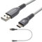 TECHGEAR [30cm STRONG Braided USB C Data & Charger Cable - Compatible for Amazon Fire HD 8, HD 10, Fire 7 tablet - Silver]
