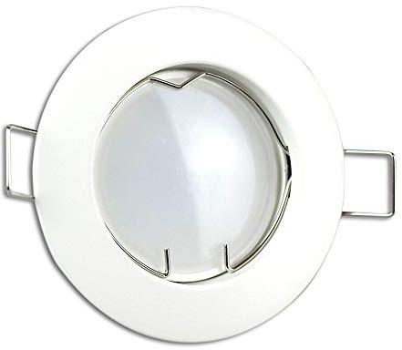 LED Einbaustrahler weiß rund 7 Watt warmweiß 12V - MR16 Einbauleuchte 60mm Bohrloch - Einbau-Spot Decken-Strahler Deckeneinbaustrahler Deckenspot Deckeneinbauleuchte Einbauleuchte