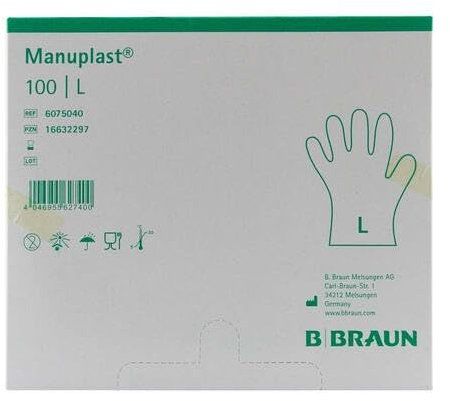 Manuplast Einmal Handschuhe PE Gr.L 100 St