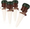COM-FOUR® 4x Cono per irrigazione, cono in ceramica con tubo flessibile come sistema di gocciolamento distributore d'acqua in vacanza automatico (4 pezzi - marrone)