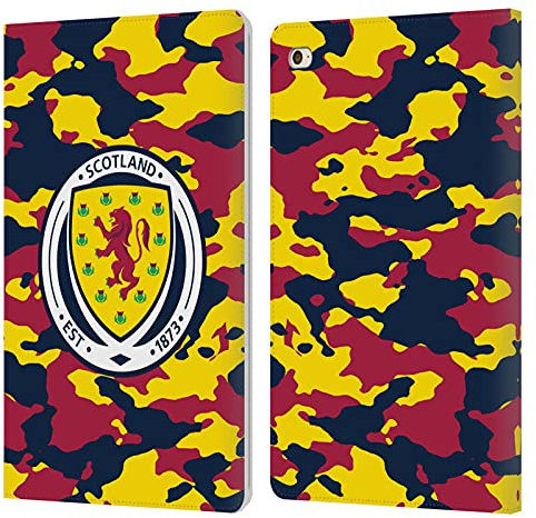 Head Case Designs Offizielle Scotland National Football Team Camouflage Logo 2 Leder Brieftaschen Handyhülle Hülle Huelle kompatibel mit Apple iPad Mini 4