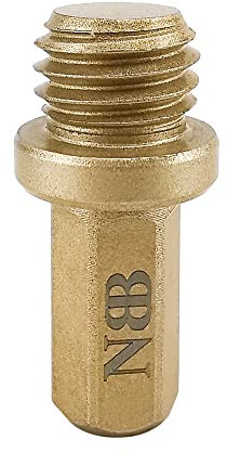 NBB Professioneller Adapter für Diamantbohrer mit M14 Innengewinde, von M14 Außengewinde auf Sechskantschaft, stabile Verbindung zum Bohrer, verhindert Vibrationen und Abrutschen (1, M14 to HEX)