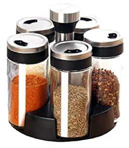 Spice Jars With Jars With Lids Seasoning Jar, Glass Salt Shaker, Kitchen Seasoning Jar, Household Rotating Seasoning Bottle