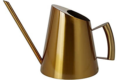 RibasuBB Regadera de acero inoxidable de cuello largo, para regar, para el hogar, balcón, oficina