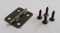 Small Hinges Brass Brown Door Wooded Boxes Dolls House DIY Furniture with Screws (4)