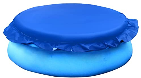Poolabdeckung Rund 245-360, Poolplane Rechteckig, Abdeckplanen Wasserdicht Und Reißfest, Pool Abdeckplane, Poolzubebör Schwimmbadabdeckung Garten Schwimmbad Outdoor Aufstellpool (Blau - 360 rund)