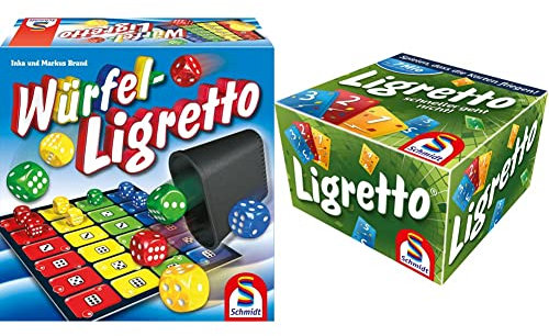 Schmidt Spiele 49611 Würfel Ligretto, Würfelspiel & 01201 - Ligretto grün, Kartenspiel