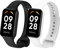 KUTEWEU Bracelet Compatible Xiaomi Redmi Band 2 Strap,Bracelets de Sport Silicone de Bande Remplacement avec fermoir Réglable Sangle pour Mi Redmi Band2 Accessoires (Blanc+Noir)
