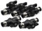 Bwintech 5 Pcs 6mm pneumatique robinet à boisseau sphérique raccord de poussée Buc Air Flow Control Valve direct raccord rapide raccord de tuyau d'air