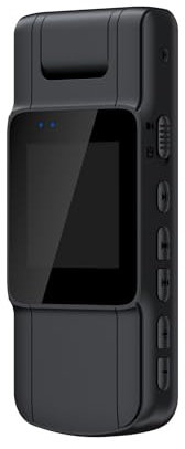 Mini Cámara de Cuerpo, HD 4K Pantalla de 1,54 Pulgadas Cámara de Seguridad Pequeña con Visión Nocturna, Detección de Movimiento, Cámara Portátil para Oficina en Casa