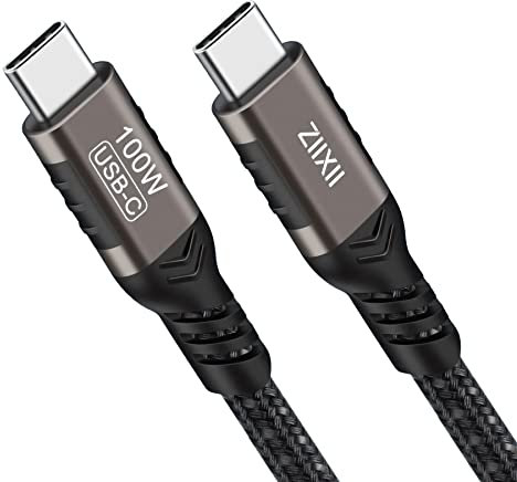 ZIIXII 100W USB C auf USB C Kabel, 1m USB C Kabel auf USB C Ladekabel Schnellladekabel Typ C Ladekabel, Nylongeflecht für Samsung Galaxy S22 Ultra S21 S20 Note Tablet Huawei