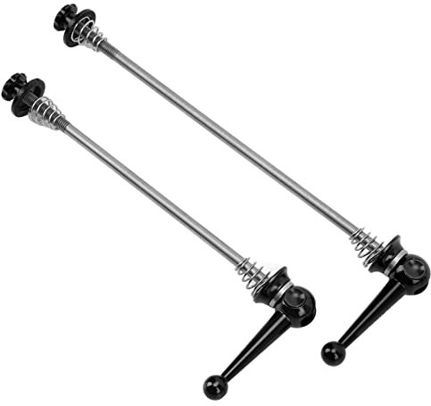 Tomotato 2 teiliger Fahrrad Schnellspanner, Fahrrad Radspieß aus Aluminiumlegierung, Radnaben Vorder und Hinterradspieße für den Berg(Schwarz)