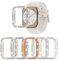 Rc-Z Schutzhülle für Apple Watch Serie SE (2.) 6, 5, 4, 40 mm, glitzernde Hülle, Stoßstange, Doppeldiamanten, Strass, Schutzrahmen, Ersatzzubehör für iPhone Watch iWatch 40 mm, Damen, 5 Stück
