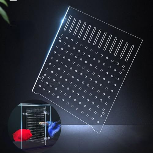 Kapmore Juego de placas de aislamiento transparente para acuario: bandejas separadoras acrílicas huecas para división de peceras ajustables y reutilizables