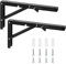 YiPHomn Consola plegable, bisagras resistentes plegables, soportes de estante angular, ángulo plegable de hierro de 90 grados, ángulo de estante plegable para el hogar, cocina, oficina, mesa, pared -