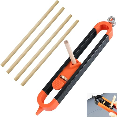 5Pcs Scribe Tool Set - Durable Adjustable Contour Gauge Multi-Functional Easy to Use Scribing Tool with Lock for Pencil, Woodworking, Floor, Carpet & Tile Laying
