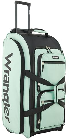 Wrangler Wesley Rolling Duffel Bag, Seaform, Large 30-Inch