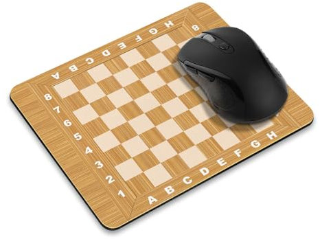 Tapis de souris rectangulaire antidérapant WIRESTER sur fond en bois pour la maison, le bureau et le bureau de jeu