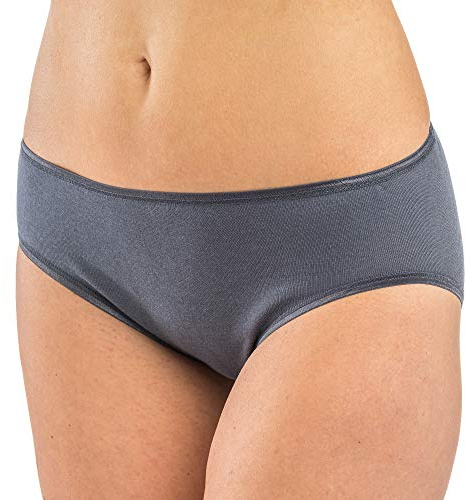 HERMKO 65031 Damen Athletic Slip atmungsaktiv schnelltrocknend Funktionsunterwäsche, Farbe:Graphit, Größe:48/50 (XL)