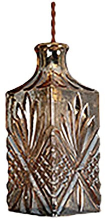 LIVASH Retro Adjustable Cable Decanter Glass Bottle Pendant Light Chandelier Fixtures Carved Glass Pendant Light A