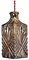 LIVASH Retro Adjustable Cable Decanter Glass Bottle Pendant Light Chandelier Fixtures Carved Glass Pendant Light A