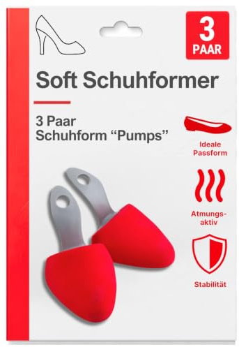 BY BNS Soft-Schuhformer (3 Paar) aus Schaumstoff mit samtigem Bezug, glättet Gehfalten