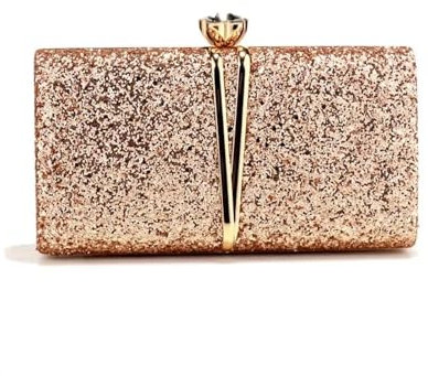 YUEZHAN Pochette Donna Elegante Borsa da Sera da Donna con Paillettes Comoda Pochette Piccola con Nappa per Ballo di Fine Anno Cena Festa Glitter alla Moda Consulenza Personalizzata