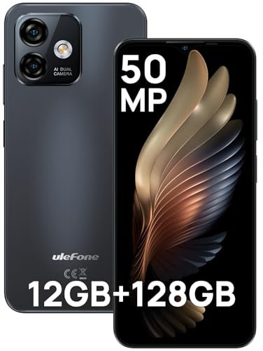 Ulefone Note 16 Pro Smartphone Ohne Vertrag, 12GB+128GB/256GB SD 50MP Kamera Octa Core Android 13 Handy Ohne Vertrag 6.52 HD+ 4400mAh, 4G Dual SIM Handy Face ID/GPS/OTG/Schwarz