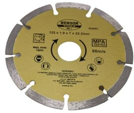 Diamantscheibe 125 mm gezahnt – Hochleistungs-Trennscheibe für Beton, Stein & Ziegel – 22,2 mm Bohrung – robuste Profiqualität für Winkelschleifer – sauberer, schneller und präziser Schnitt