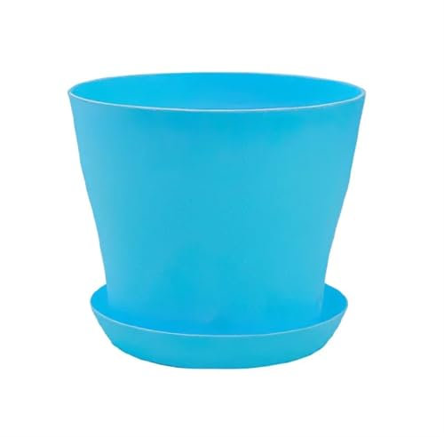 Lot de 5 Pots de Fleurs Ronds de Couleur Bonbon for Plantes succulentes, décoration de Bureau, Balcon, Maison, Jardin, extérieur, bonsaï(Bleu,XXL 3000ML)