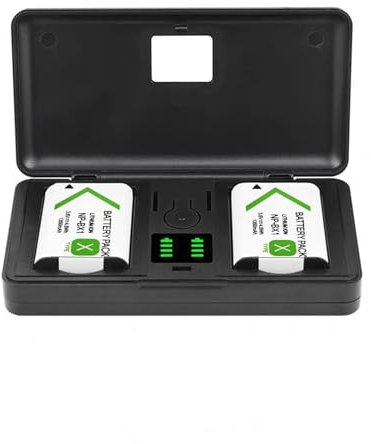 NP-BX1 (1240mAh) Chargeur de batterie (y compris batteries de remorquage) compatible avec Sony RX100M1/M2/M3/M4/M5/M6/M7 DSC-HX350 HX400 HX90 HX60 HX300 HX50 RX1 RXTR RX1R2 WX300 WX3555 0