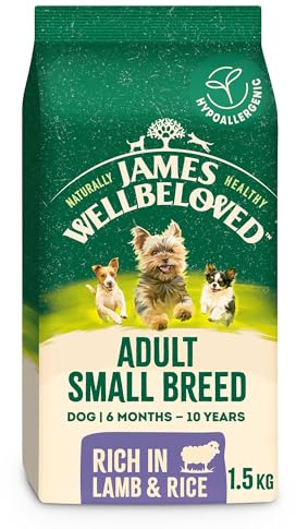 James Wellbeloved Hypoallergenic Dry Dog Food for Adult Small Breed Lamb & Rice 1.5 kg
