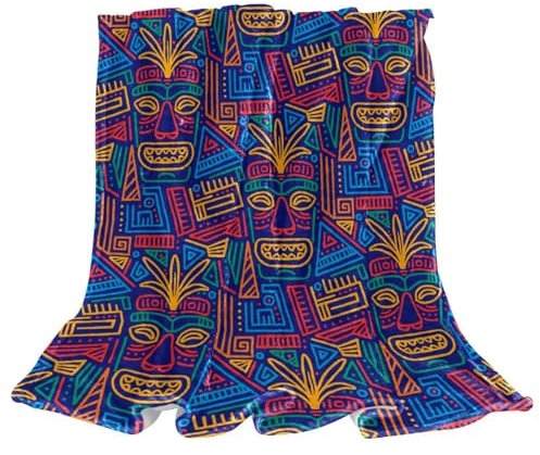 NYKVTG Kuscheldecke Ethnisches Afrika Sofadecke Wohndecke Couchdecke Für Wohnzimmer Schlafzimmer 150×200cm