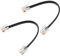 jojofuny 2pcs Panel Connection Cable Wire Connectors Telephone Line Male to Male 6-core Flat Cable 6-core Flat Telephone Line Foot Phone Extension Cable Foot Phone Wire Black Plastic