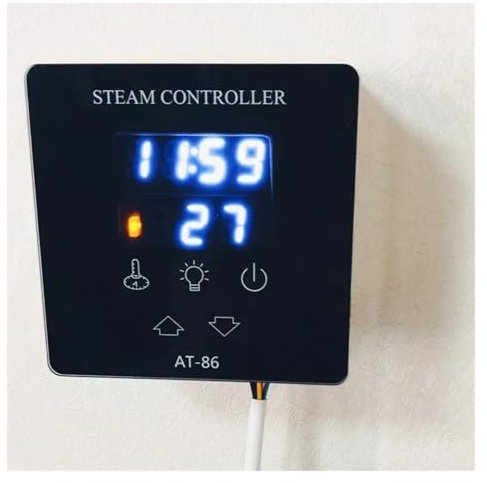 Controller for stufa for sauna a parete 35-110 ℃ Controller for riscaldatore for sauna for bagno turco Accessori digitali for stufa for sauna da 3 a 27KW Con protezione da carenza d'acqua e surriscald