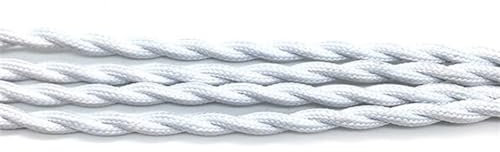 Cavo elettrico in tessuto intrecciato, Cavo elettrico 2x0,75 mm in rame 250 V multicolore, diverse misure(White,12 meter)