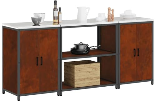 vidaXL Kitchen Cupboard - Cool Metal Unit for Your Home Ideal for Storing Your Things to Save Space