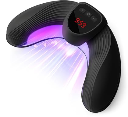 TALOEYH - Nagelpilz-Lasergerät, antimykotischer Laser zur Behandlung von Zehennagelpilz, mit 930 nm Infrarotlicht + 470 nm Blaulicht, Nagelreparaturlösung für beschädigte und verfärbte Nägel (Schwarz)