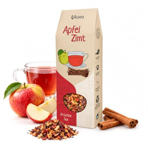 Apfel Zimt Tee lose Früchtetee mit Apfelstücken und Zimt 100 g | Fruchtig-würzige Teemischung mit Apfelstücken und Zimt – handverpackt in Österreich, nachhaltig und ideal zum Verschenken