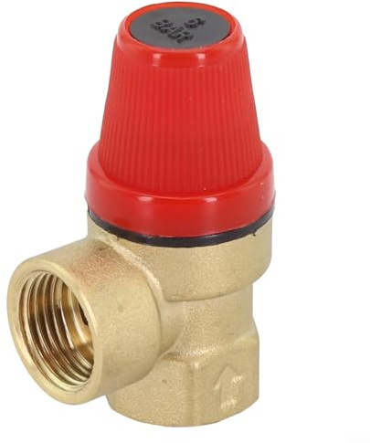 Valvola di sicurezza a membrana, in ottone, livello di pressione da 1/2 pollici, da 3 bar a 6 bar, per scarico della pressione dello scaldabagno a parete (6 bar)
