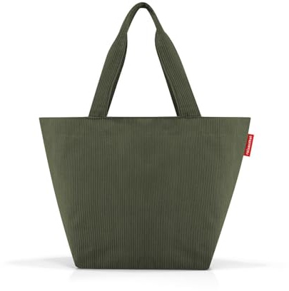 reisenthel shopper cord dark matcha – Geräumige Shopping Bag und edle Handtasche in einem – Aus wasserabweisendem Material