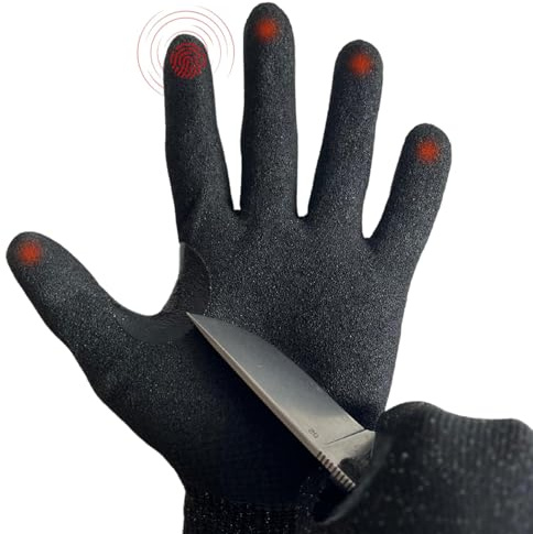 Guanti anti-taglio della polizia certificati 388/2016 - Protezione integrale di palma, dorso, dita e polso Guanti da lavoro - ideali come antitaglio polizia/giardinaggio/guanti da lavoro (S)