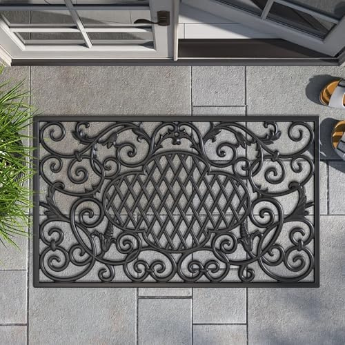 SICHENGDA Rubber Door Mat, Heavy Duty Non Slip Outdoor Doormat, 45x75cm