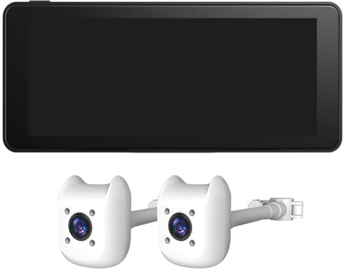 Ounfhtrttk Dual Rear-Facing Camera for Car Seat-Baby for Car Camera for 2 Kids-6.86 HD Split-Screen Baby Monitor