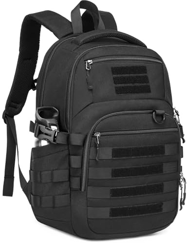 Militär taktischer Rucksack Herren 25L Wanderrucksack Tactical Backpack | mit 15,6 Zoll Laptopfach 3-Tage Armee MOLLE Outdoor Rucksack für Reise Camping Arbeit Fitness